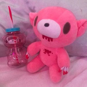 Gloomy bear water bottle+plush set